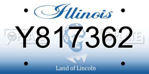 Y817362 Illinois License Plate