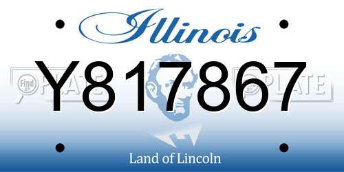 Y817867 Illinois License Plate