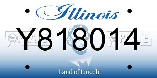 Y818014 Illinois License Plate