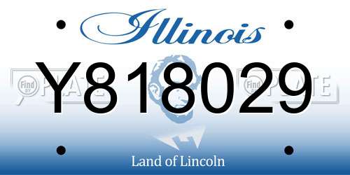 Y818029 Illinois License Plate