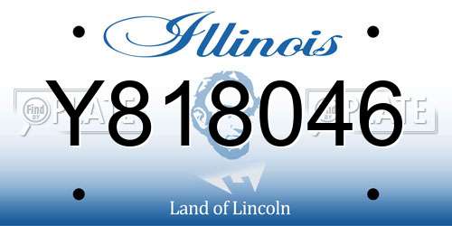 Y818046 Illinois License Plate