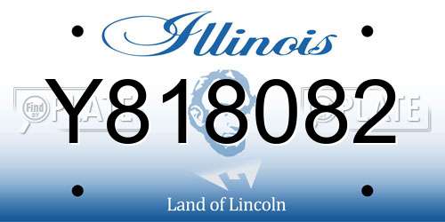 Y818082 Illinois License Plate