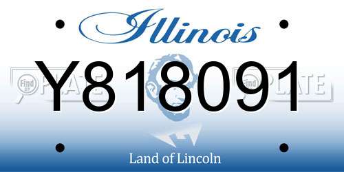 Y818091 Illinois License Plate