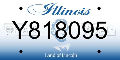 Y818095 Illinois License Plate