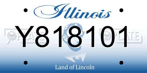 Y818101 Illinois License Plate