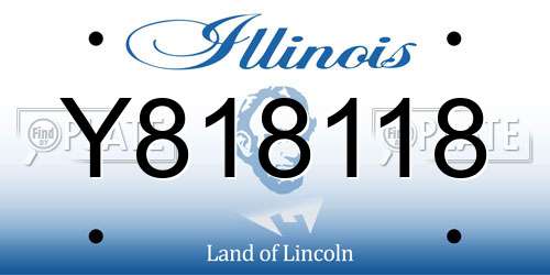 Y818118 Illinois License Plate