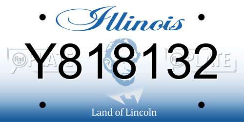 Y818132 Illinois License Plate