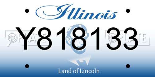 Y818133 Illinois License Plate