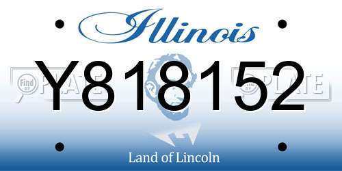 Y818152 Illinois License Plate