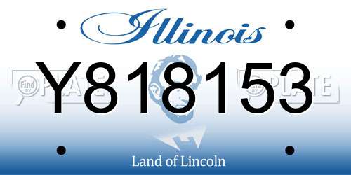 Y818153 Illinois License Plate