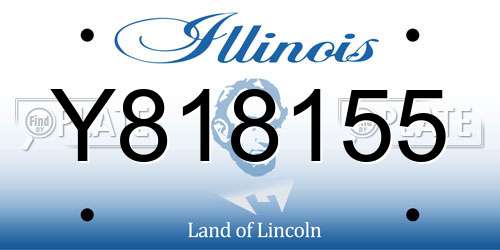 Y818155 Illinois License Plate