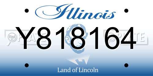 Y818164 Illinois License Plate