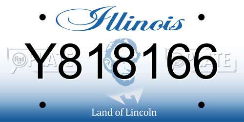Y818166 Illinois License Plate