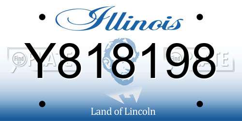 Y818198 Illinois License Plate