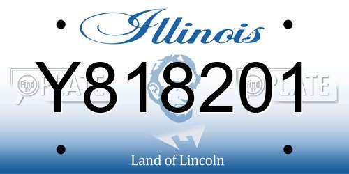Y818201 Illinois License Plate