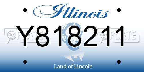 Y818211 Illinois License Plate