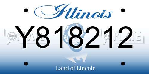Y818212 Illinois License Plate