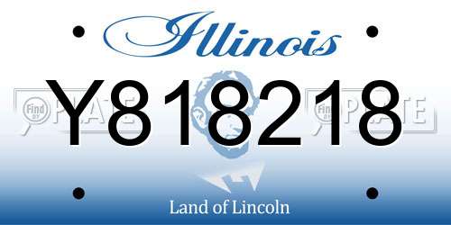 Y818218 Illinois License Plate