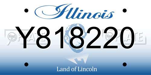 Y818220 Illinois License Plate