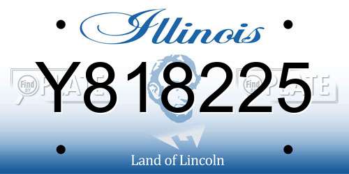 Y818225 Illinois License Plate