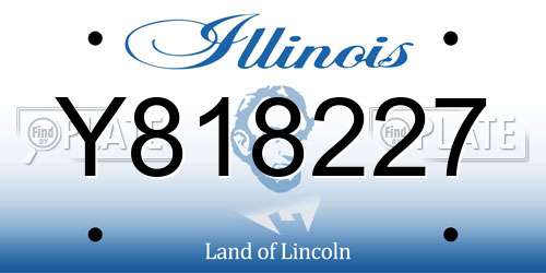 Y818227 Illinois License Plate