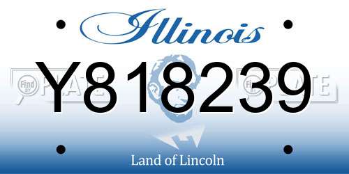 Y818239 Illinois License Plate