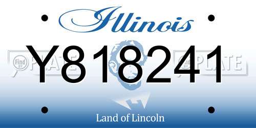 Y818241 Illinois License Plate