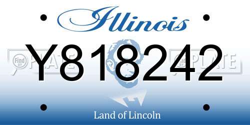 Y818242 Illinois License Plate