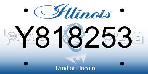 Y818253 Illinois License Plate