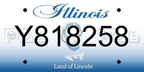Y818258 Illinois License Plate