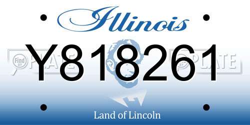 Y818261 Illinois License Plate
