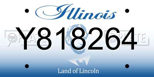 Y818264 Illinois License Plate