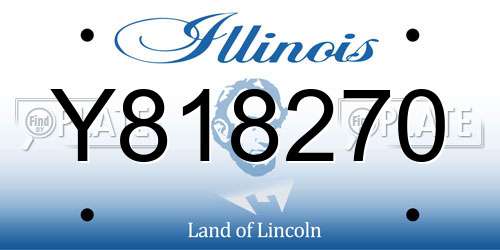 Y818270 Illinois License Plate