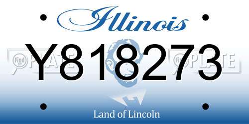 Y818273 Illinois License Plate