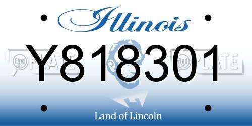 Y818301 Illinois License Plate