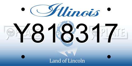Y818317 Illinois License Plate