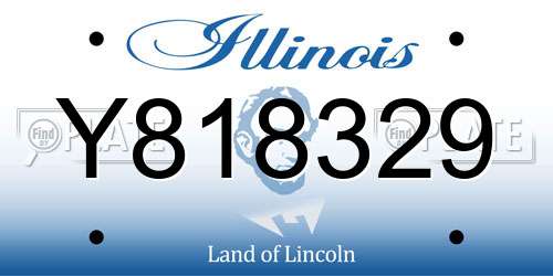 Y818329 Illinois License Plate