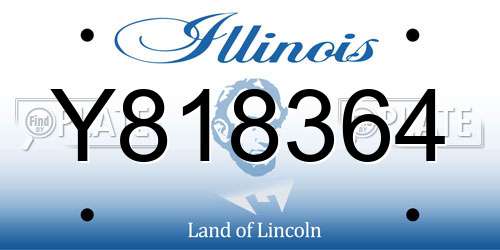 Y818364 Illinois License Plate