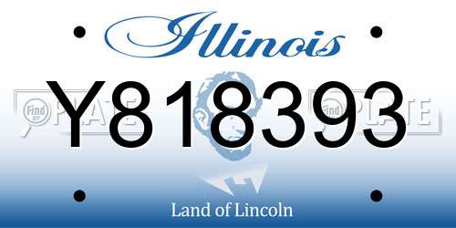 Y818393 Illinois License Plate