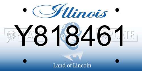 Y818461 Illinois License Plate