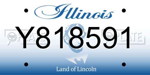 Y818591 Illinois License Plate