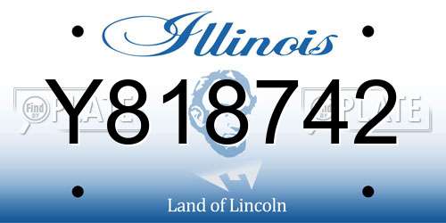 Y818742 Illinois License Plate