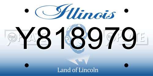 Y818979 Illinois License Plate