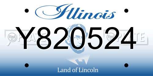 Y820524 Illinois License Plate
