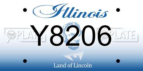 Y8206 Illinois License Plate
