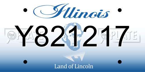 Y821217 Illinois License Plate