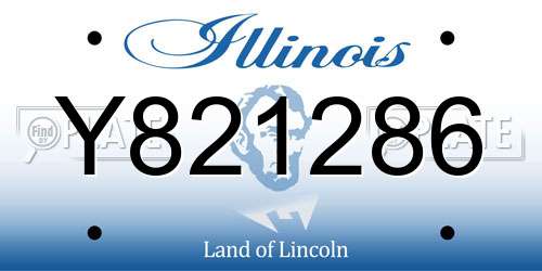 Y821286 Illinois License Plate