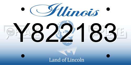 Y822183 Illinois License Plate
