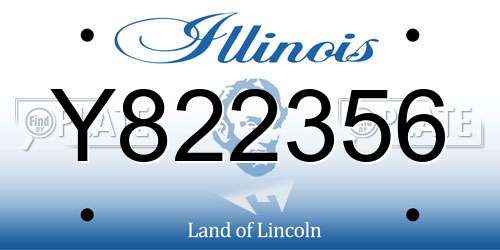 Y822356 Illinois License Plate