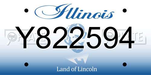 Y822594 Illinois License Plate